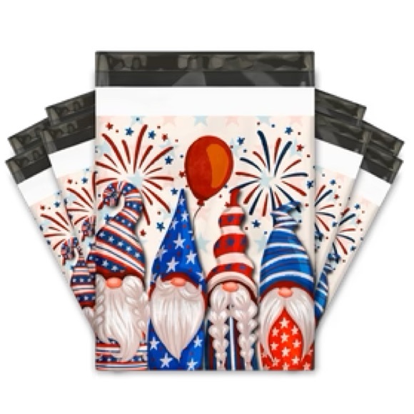 Patriotic Gnomes Poly Mailers 10x13 Pack of 25 - Picture 4 of 4
